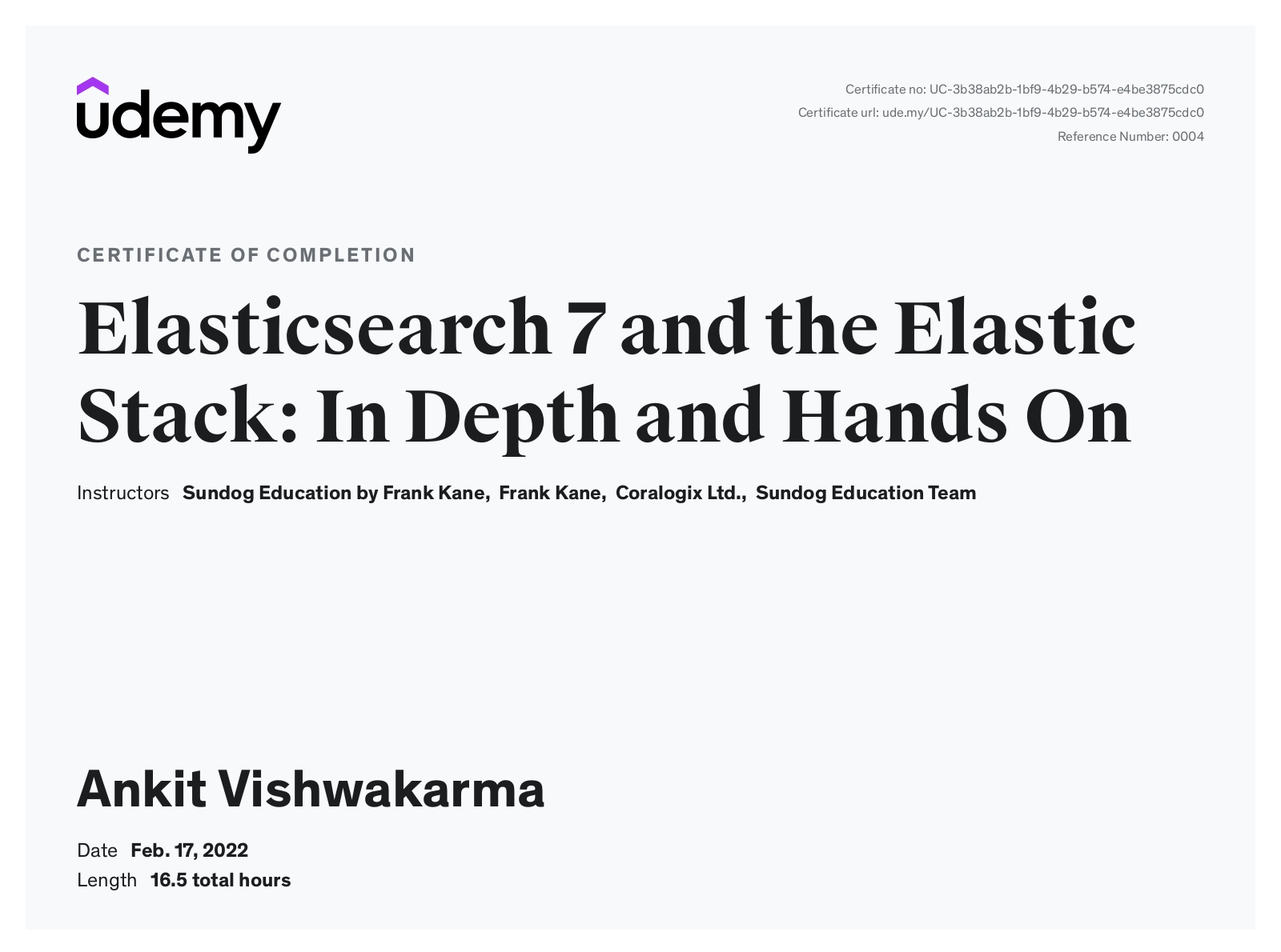Elasticsearch Certificate